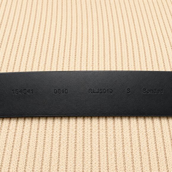 Y2K Rose Buckle Belt Silver Black Embossed Bonded Leather Size S 33